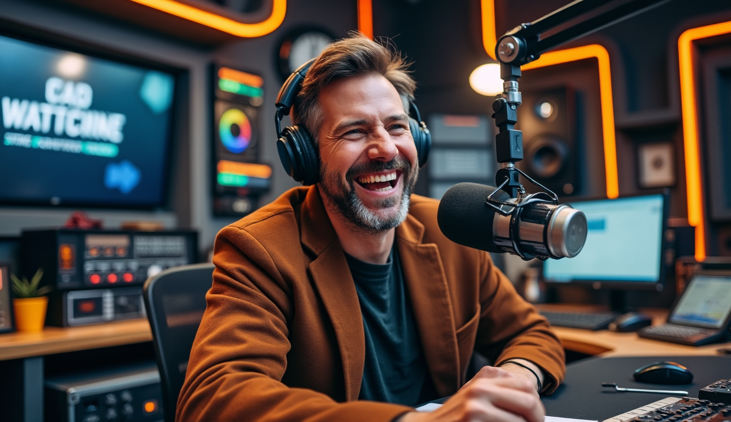 Radio Host Laughing